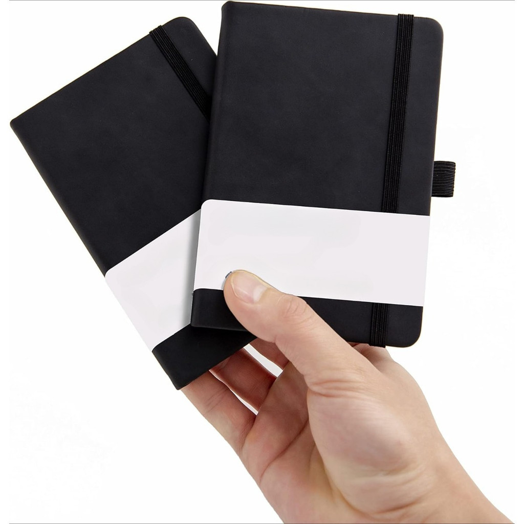 2Pack Pocket Notebook Small Notebook Journal Notebook Leather Cover With Pen Holder Page M