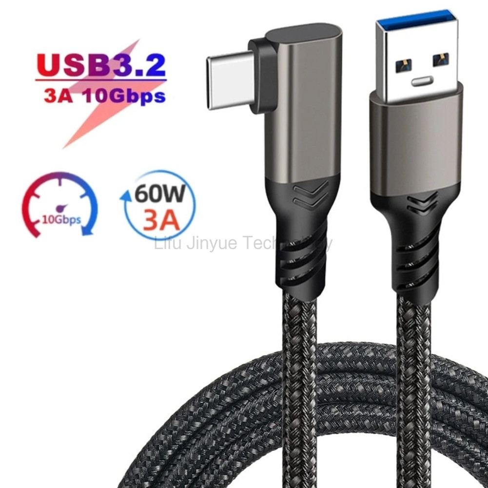 LIKAIYUE USB A ถึง USB C 10Gbps 5m 3m สาย 3A USB3.2 Gen1 Fast Charge สําหรับ Oculus Quest Link VR ชุดหูฟังถ่ายโอนข้อมูล USB-A VR Accessorie