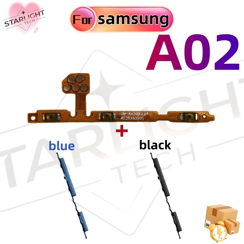 ปุ่มเปิดปิดสวิตช์ Flex ปุ่มปรับระดับเสียงสําหรับ Samsung Galaxy A02