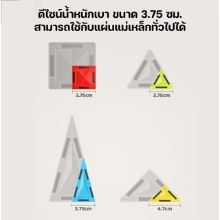 56ชิ้น+กล่องเก็บของ บล็อกตัวต่อแม่เหล็ก ขนาดมินิ STEAM ของเล่น Magnetic Tiles Portable