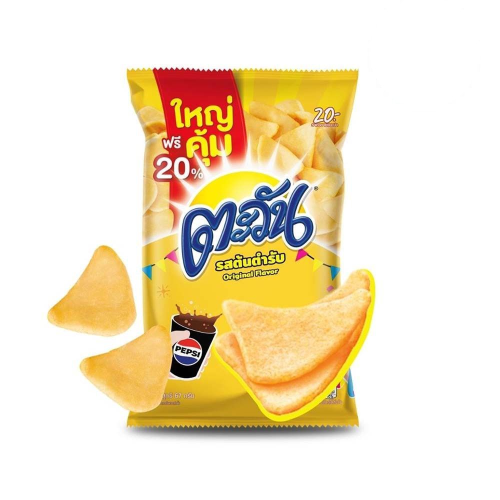 [สินค้าส่งด่วน] ตะวัน ข้าวเกรียบรสต้นตำรับ 67 กรัม TAWAN ORIGINAL FLAVOR 67 G.
