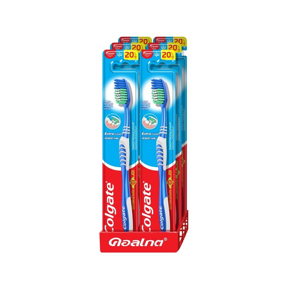 [สินค้าส่งด่วน] คอลเกตแปรงสีฟัน เอกซ์ตร้าคลีน ซอฟท์ แพ็ค 6 COLGATE EXTRA CLEAN TOOTHBRUSH ( SOFT ) PACK 6
