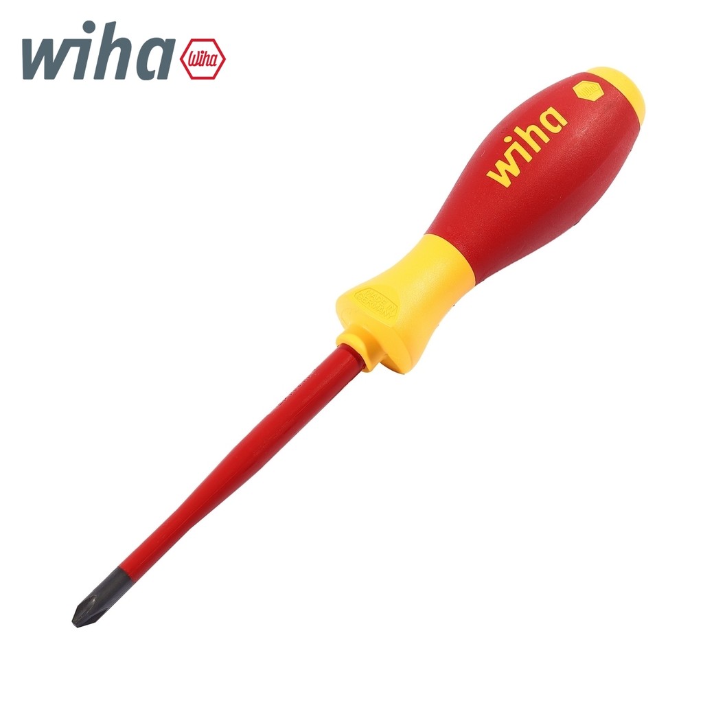 WIHA ไขควง SoftFinish Electric SlimFix หัวแบน/หัวแฉก SL/PH2 x 100 มม. รุ่น 3271 รหัส 35503 (วีฮ่า)