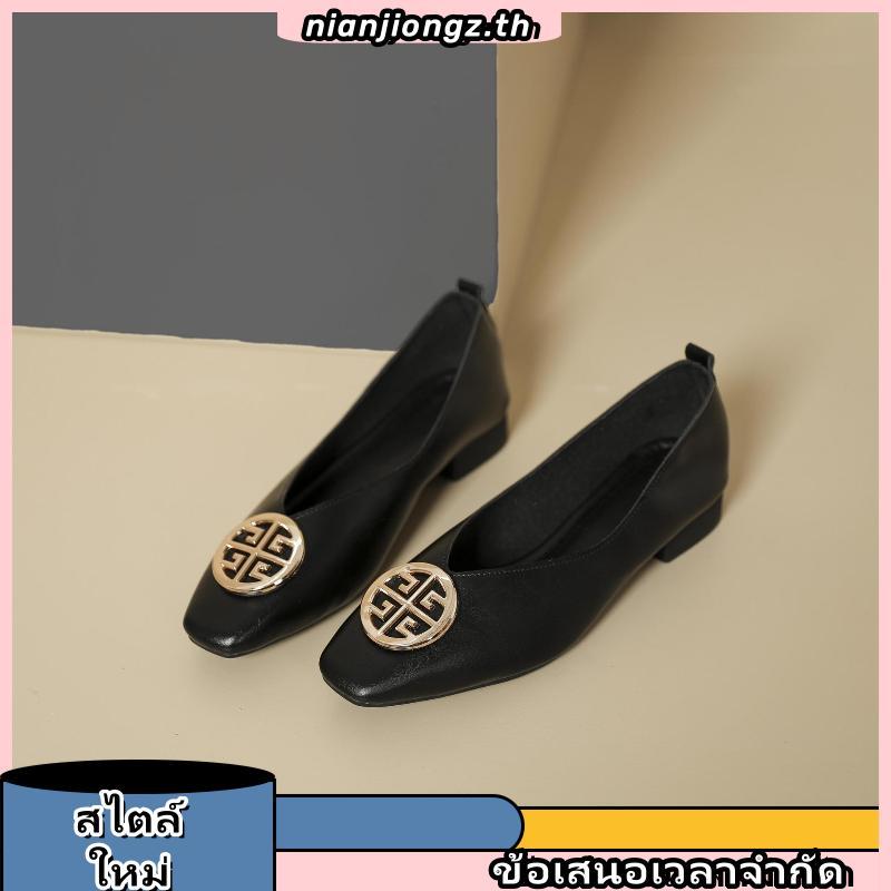 LA BELLA  รองเท้าคัชชูส้นสูงหนังแกะ รุ่น LB AMORE QUEEN MID HEELS