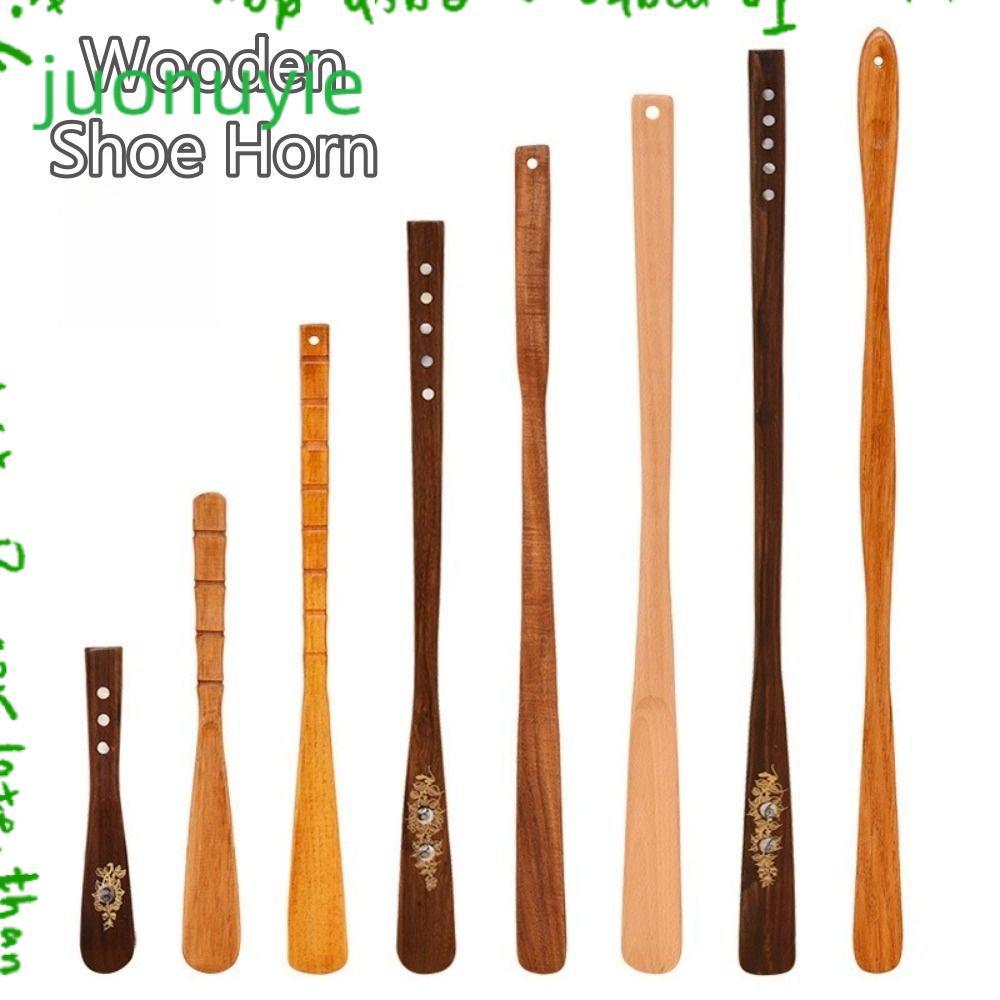 JUONUYIE Shoehorn, Hanging Easy on Shoe Horn, แบบพกพายาวพิเศษจับไม้ใส่รองเท้าเครื่องมือสําหรับอาวุโส