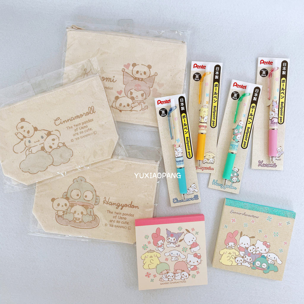 Sanrio Twin Panda Limited Japan Ueno Zoo Limited ปากกาลูกลื่น Notepad กระเป๋าเก็บ