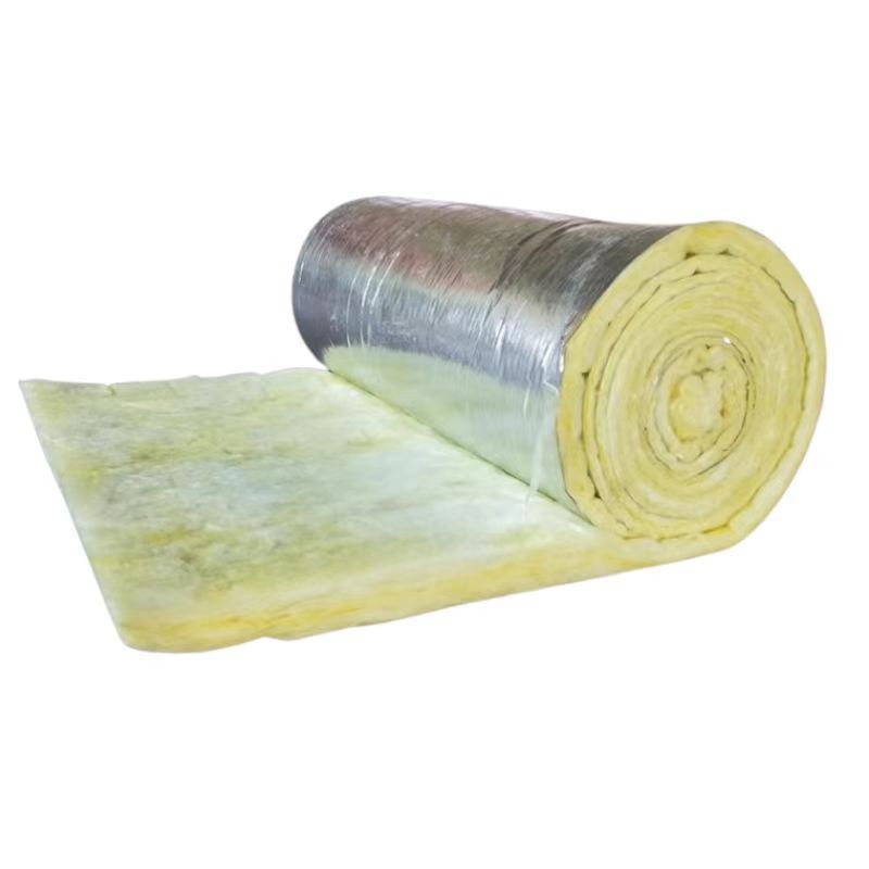 High Density Soundproof Cotton Glass Wool Roll Rock Wool Insulation Aluminum Foil Steel Structure Pa