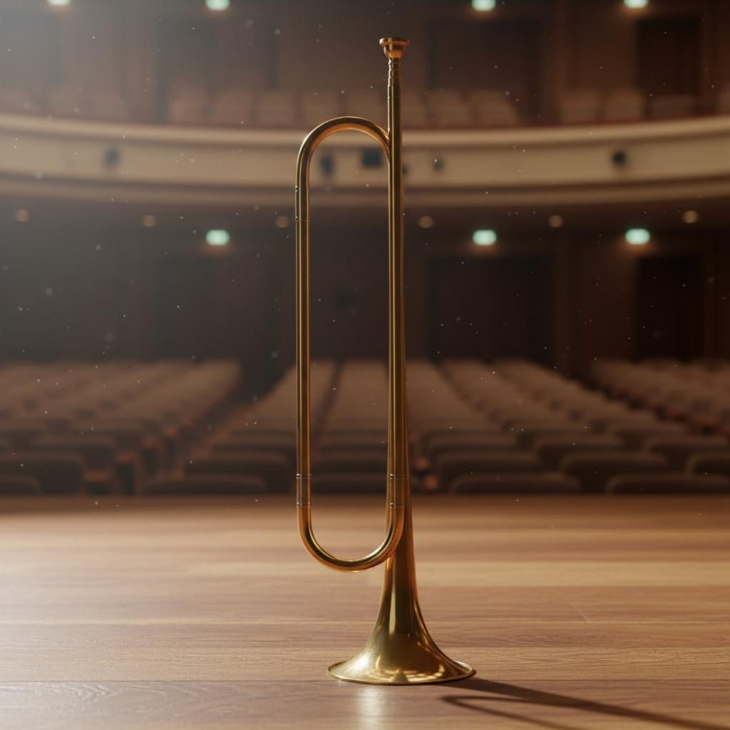 Gold Finish Bugle Big Bell Design Brass Bugle Bright Tone สําหรับโรงเรียน Band