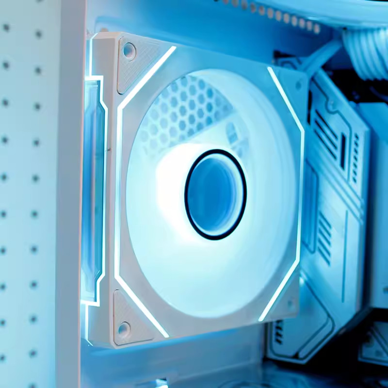 พัดลมคอม rgb พัดลมคอม 120mm Prism 4Pro Ice Blue 12 ซม.พัดลมระบายความร้อนแชสซีMagic Light Synchroniza