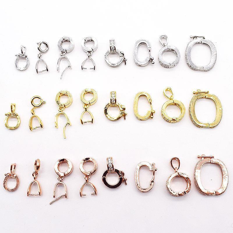 925 เงิน ชุบสากล มือจับคู่ เปิด สร้อยข้อมือ สร้อยคอ เข็มกลัดสันติภาพ เมล็ดแตงโม หนีบ