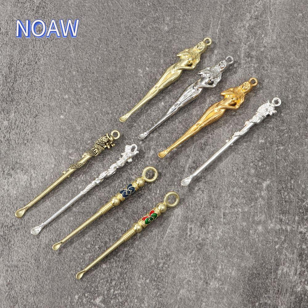 โน้ม‌ เครื่องมือทําความสะอาดหูกลางแจ้ง 8 รูปแบบ Retro ทองเหลือง Dragon Ear Pick