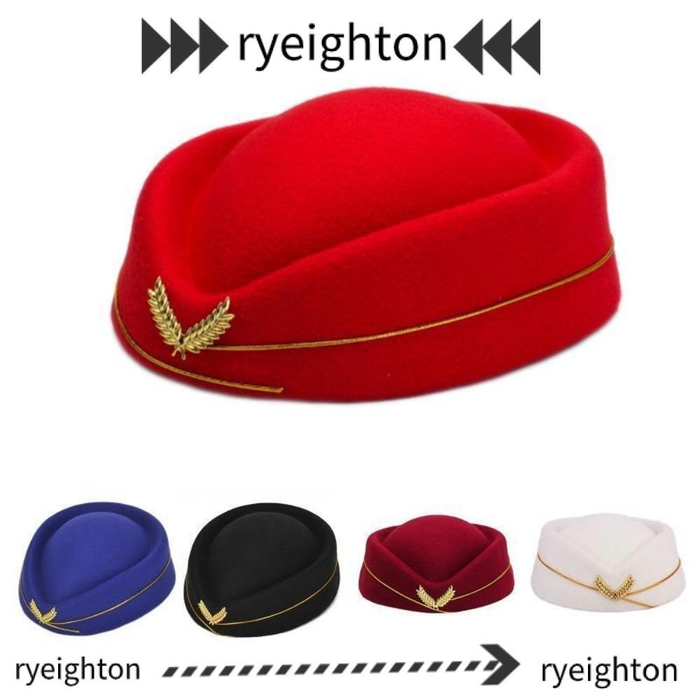 RYEIGHTON Air Hostess หมวกผู้หญิง Lady Performance หมวกทํางาน Beret หมวก