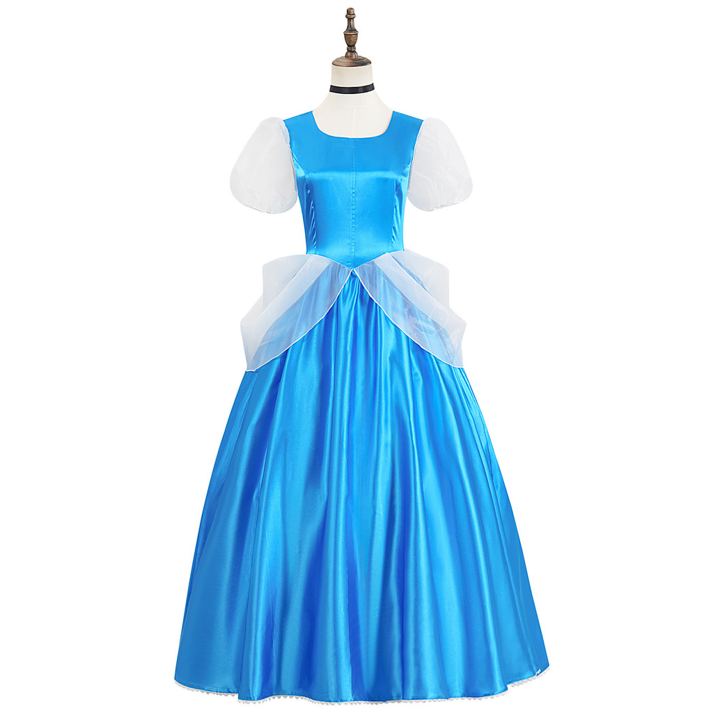 Fairy tale character costume Cinderella cosplay costume Cinderella blue princess dress stage perform