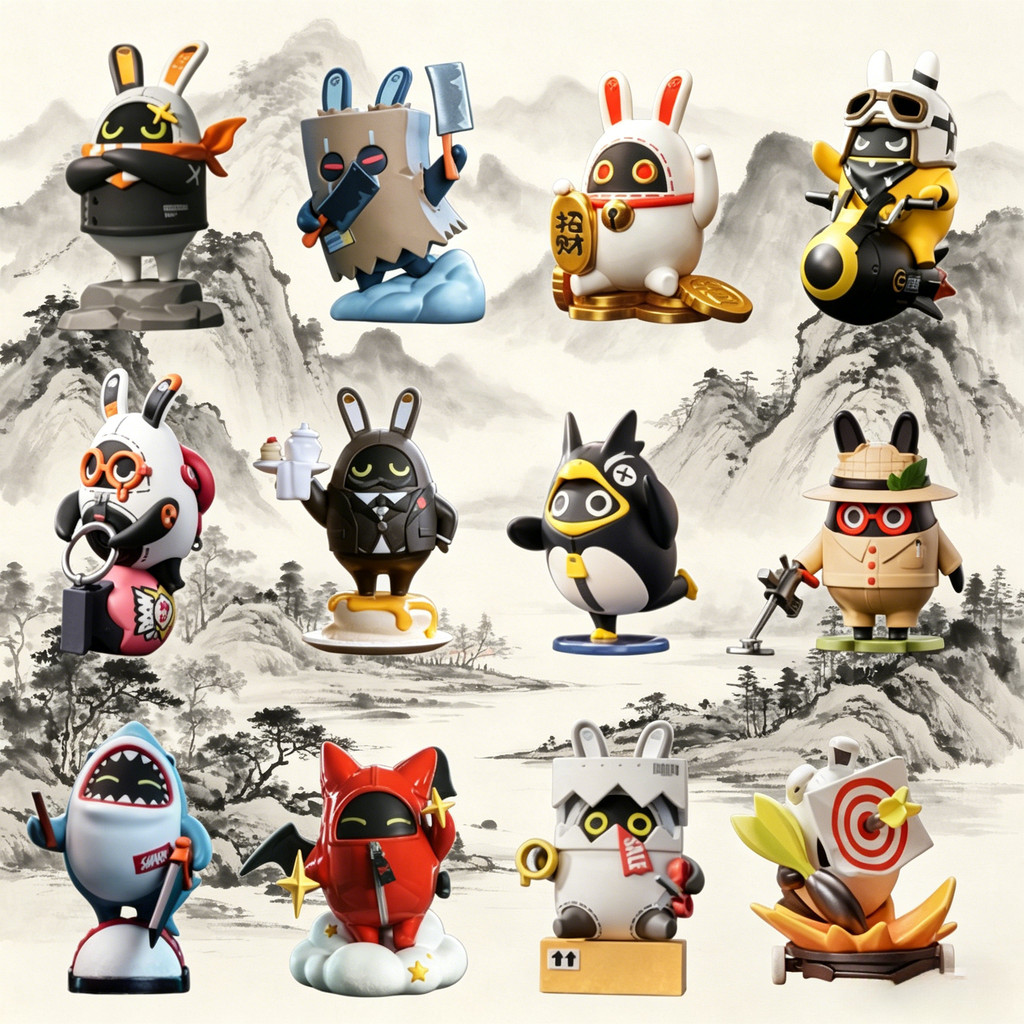 P POPMART POPMART Zero Bangbu Party Series เครื่องประดับ Figure-Made Mystery กล่องของขวัญของเล่นอินเทรนด์