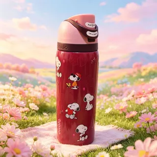 【Owala ของแท้】24oz/30oz/32oz พร้อมสต็อก สไตล์ใหม่ ฟรีจิบ ถ้วยผลไม้ดื่มคู่ 304 สแตนเลส ฉนวนกันความร้อนถ้วยเก็บความเย็นข้ามพรมแดนร้อนขายมูลค่าสูงจับถ้วยสนูปปี้เคทีแมว