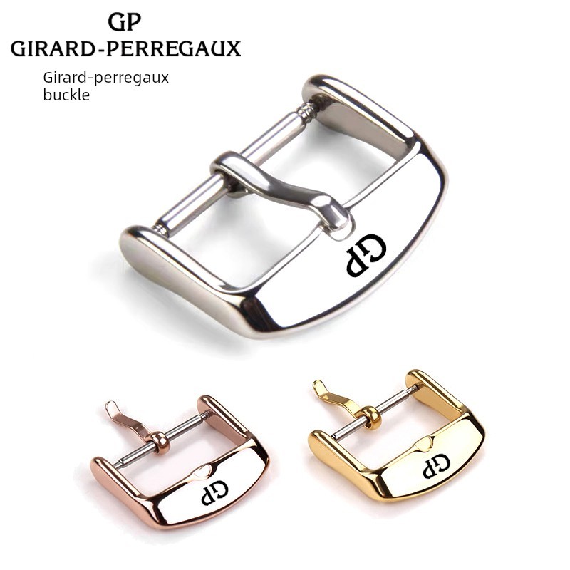 นาฬิกาออโต้ watch สายรัดข้อมือ Girard Perregaux พร้อมอุปกรณ์เสริมหัวเข็มขัดหัวเข็มขัดแบบกดคู่แบบเดิม