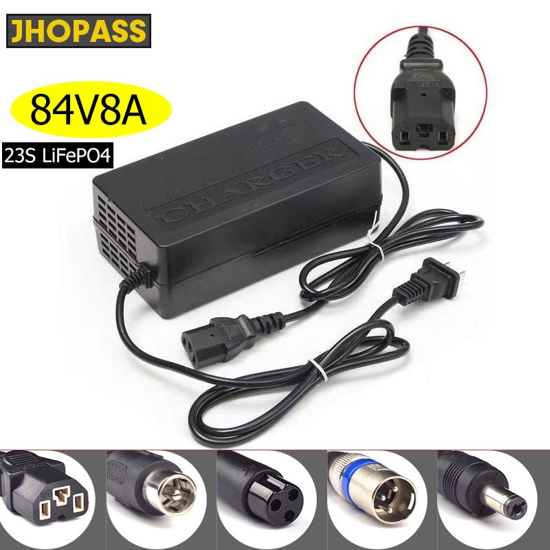 84V 8A Charger แบตเตอรี่ลิเธียม LiFePO4 แบตเตอรี่ไฟฟ้าจักรยานสําหรับ 23S 73.6V แบตเตอรี่ e-bike Char
