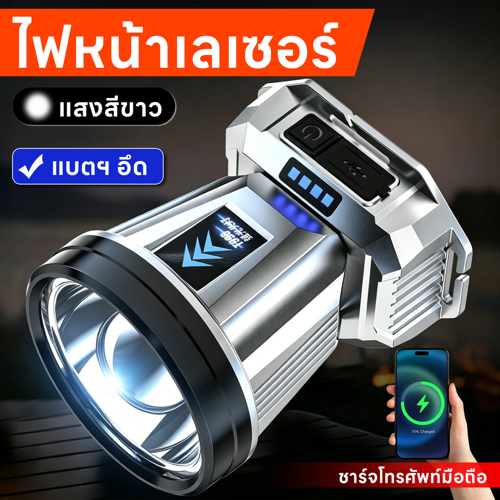 ไฟฉายคาดหัว T998 LED กันน้ำ แรงสูง ส่องไกล5กม. ชาร์จUSBได้ แบตอึด48-72ชม. ใช้ตกปลา ตั้งแคมป์ ทำงานกลางคืน คุณภาพดี