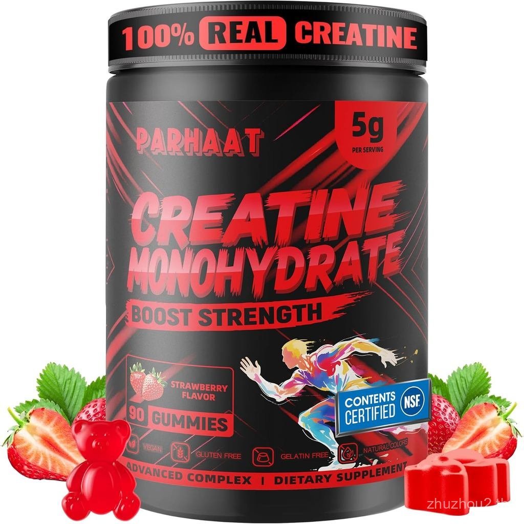 NSF Certified Creatine Gummy - Creatine Monohydrate Gummies 5g สําหรับผู้ชายและผู้หญิง - Boost Focus