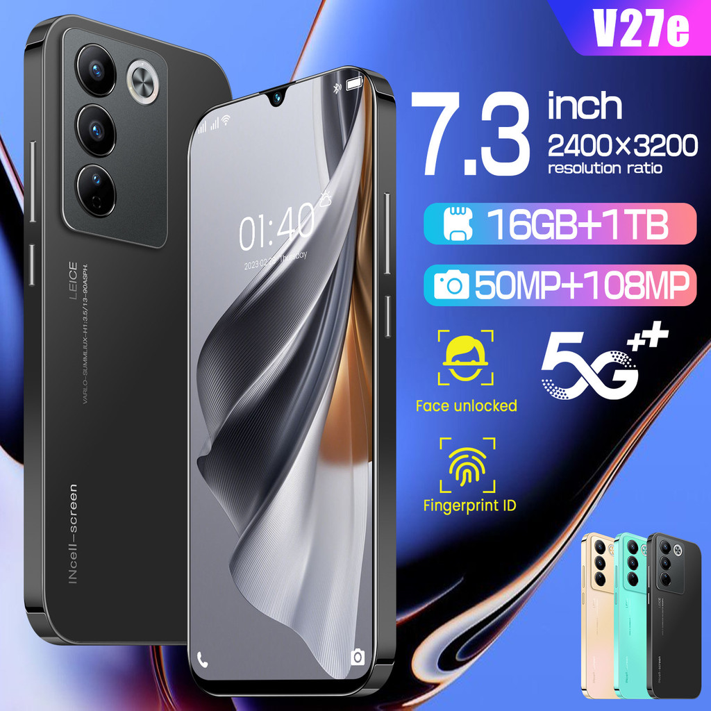 V27e สมาร์ทโฟน 16+1TB แหล่งหน่วยความจําขนาดใหญ่รุ่นรองรับหน้าจอขนาดใหญ่แบบเต็มหน้าจอพร้อมสต็อก⭐⭐0506