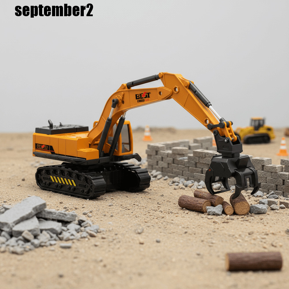 SPEPEMBER วิศวกรรม Diecast Bulldozer, มินิสีเหลือง Inertial รุ่นวิศวกรรม Diecast Crane, รถยกพลาสติก 