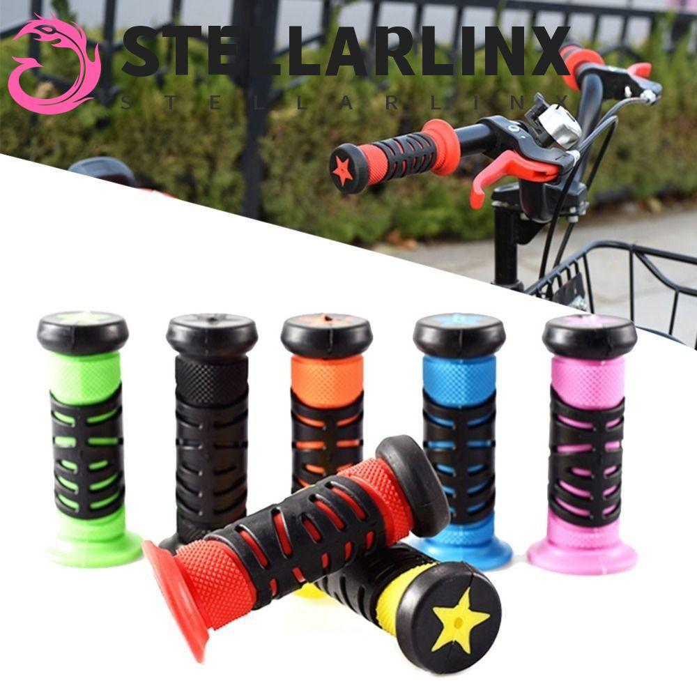 STELLARLINX Handlebar Grip สําหรับเด็กที่มีสีสันยางจับจักรยานฝาครอบขี่อุปกรณ์ Anti-Skid Anti-Slip ขี่จักรยานบาร์จับ