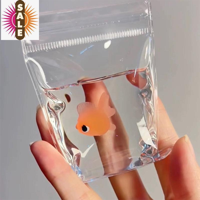 Ap Creative ความแปลกใหม่โปร่งใส Kawaii ปลาทองน้อยกระเป๋าบีบ Pinch Clownfish ของเล่นผู้ใหญ่ความเครียดบรรเทาของเล่นเด็กของขวัญที่