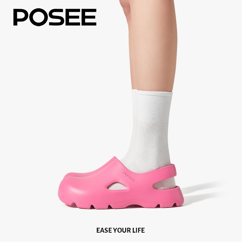 Posee Mae Cloud รองเท้าหัวโต รัดส้นหัวโต ของดีบอกต่อ รองเท้านิ่มเหมือนเหยียบขี้  รองเท้าแตะ พื้นหนา 