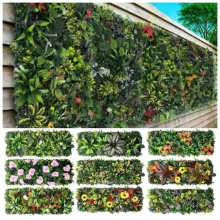 AUGUSTINA ประดิษฐ์พืชผนังแผง, DIY ดอกไม้ประดิษฐ์ Eucalyptus พรม,อุปกรณ์ถ่ายภาพป้องกันรังสียูวีทนทานเหมือนจริงจําลองแผ่นพืชเมเปิ้ลงานแต่งงาน