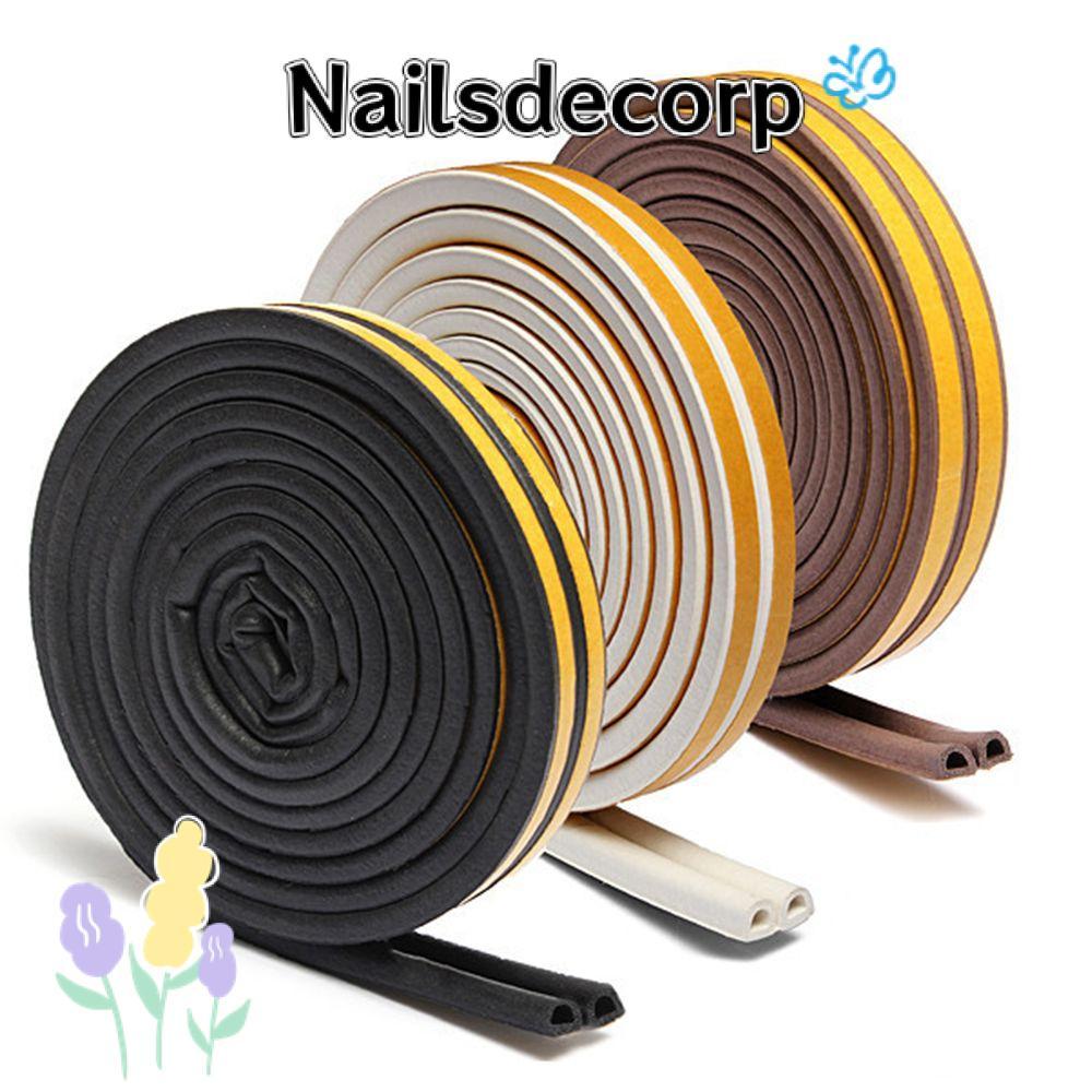 NAILS 5/10M หน้าต่างประตูแถบสภาพอากาศ Anti Collision ยาง Draught Excluder