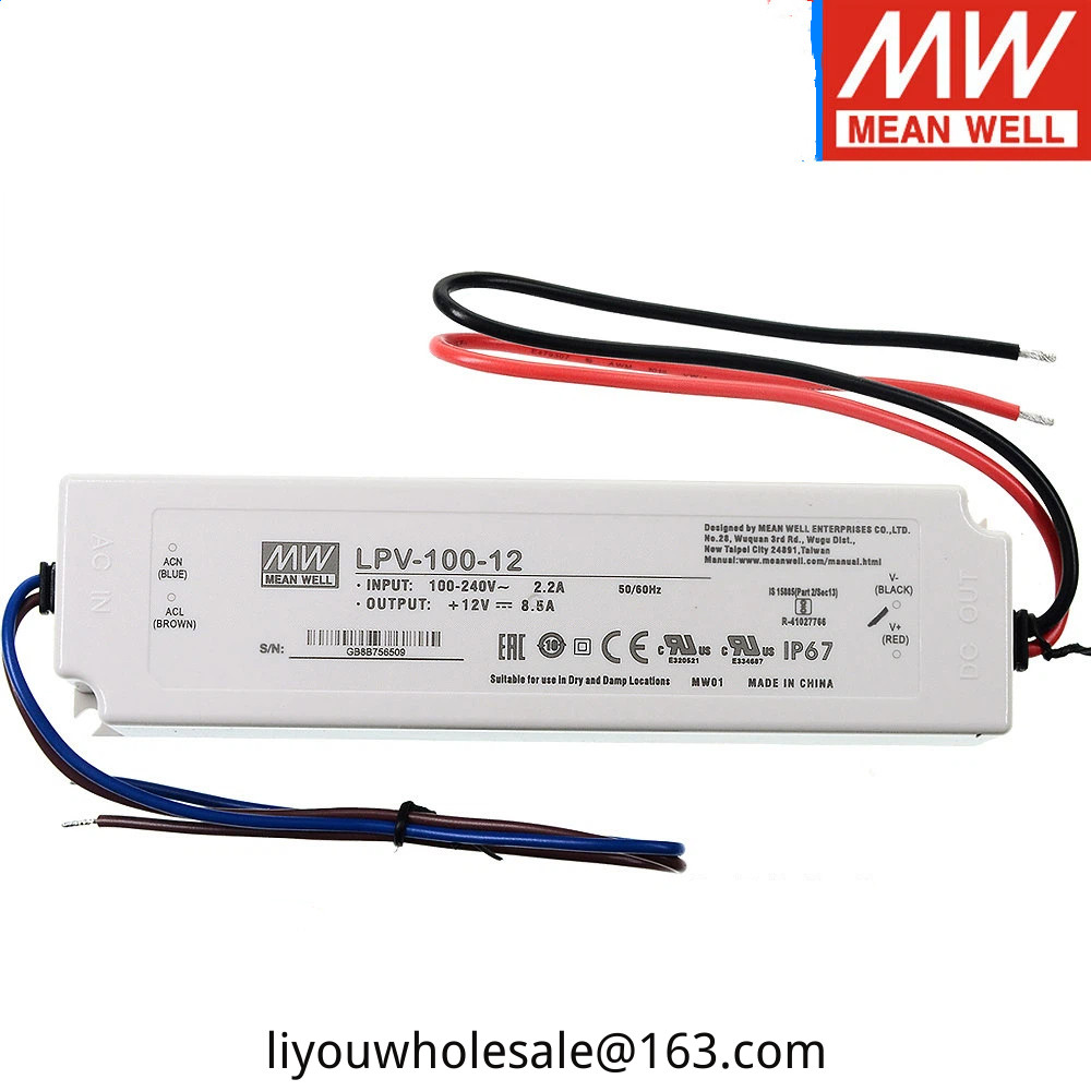 MEAN WELL LPV-100-5 V/12 V/15 V/24 V/36 V/48 V Switching Power Supply 100 W ไดรฟ์ LED แสง