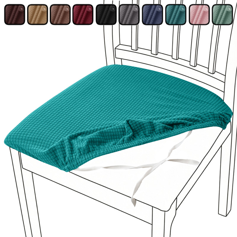 ปลอกเบาะเก้าอี้ ความยาว/ความกว้าง 30-48 ซม. ผ้าจักเวฟเฟิลลาย Jacquard กันน้ำ Office ผ้าคลุมเบาะ