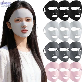 UPF50+ หน้ากากป้องกันแสงแดดสำหรับฤดูร้อน / หน้ากากกันแดดแบบเต็มหน้า ระบายอากาศได้ดี 1/3/5ชิ้น