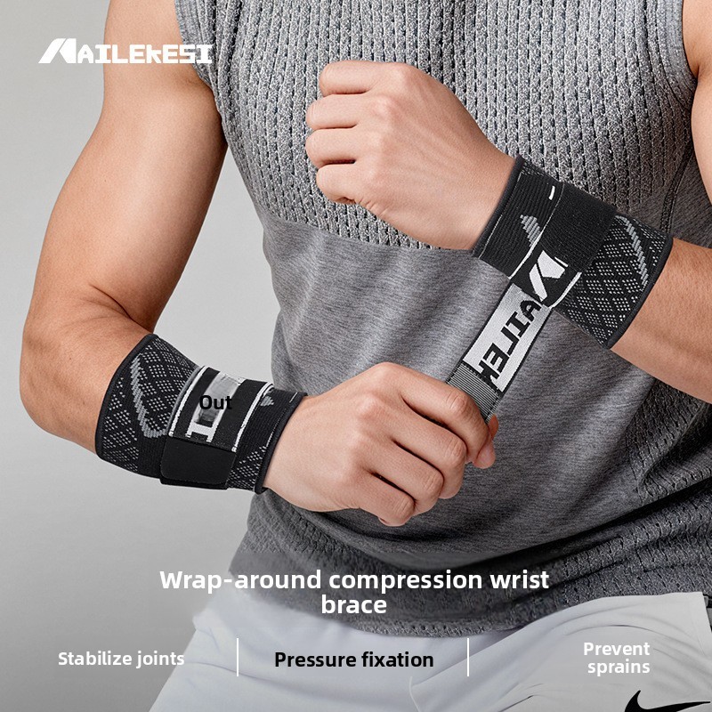 Sports wristband wrist fixation compression wristband for badminton and fitness protection