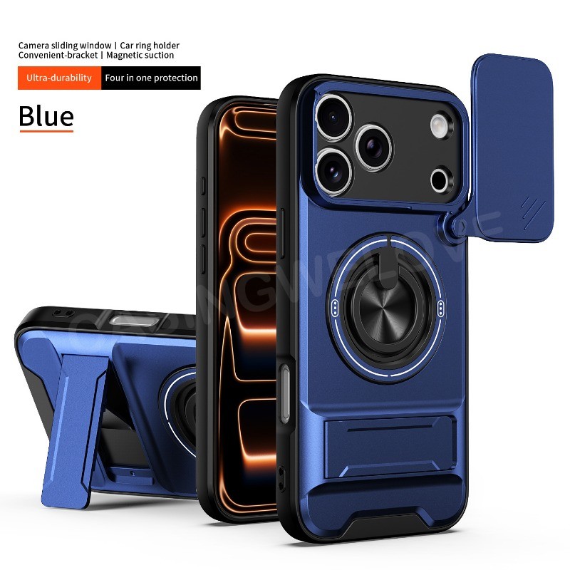 เคสโทรศัพท์สําหรับ ZTE Nubia V80 Pro Design 5G 4G ฝาครอบแหวนแม่เหล็กเคสโทรศัพท์กันกระแทก Push ดึงกล้องป้องกันปกหลัง