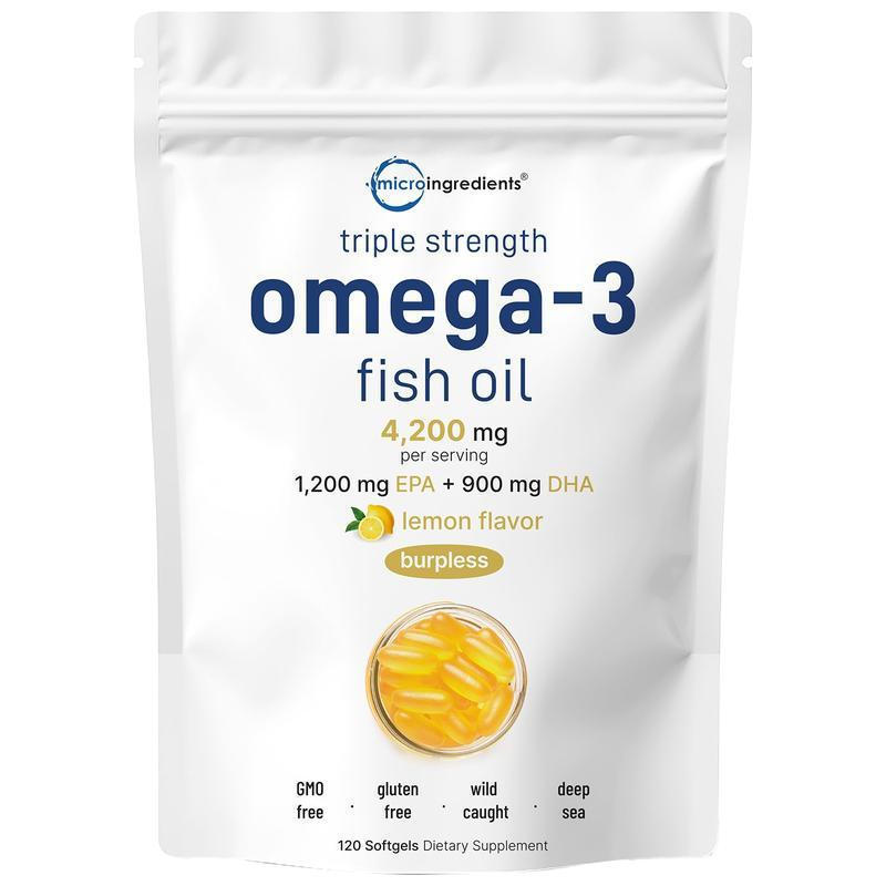 น้ํามันปลา Micro-ingredient Triple Strength Omega3 ต่อเสิร์ฟ4200มก