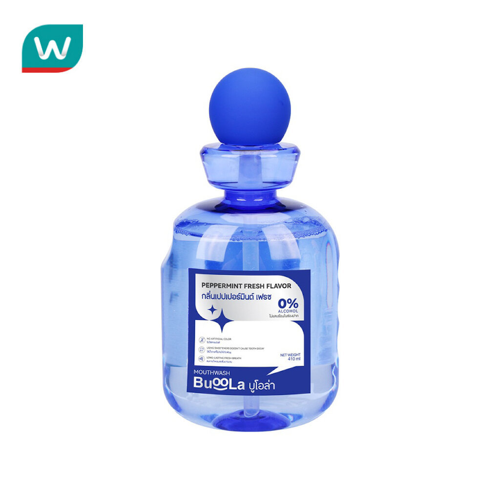 Buoola บูโอล่า น้ำยาบ้วนปาก เปปเปอร์มินต์ เฟรช เฟลเวอร์ 410 มล.