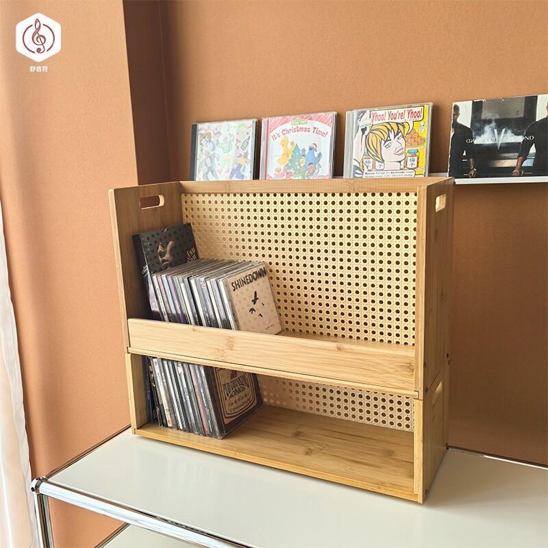 C cd กล่องเก็บตะกร้าหลายชั้นซ้อนเดสก์ท็อปชั้นจัดระเบียบเก็บ CD Rack อัลบั้ม CD Display Rack CD Disc 