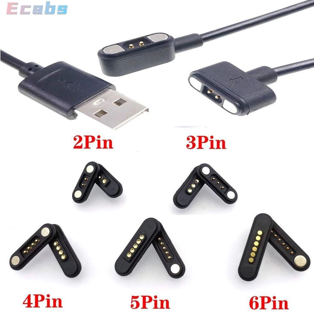 ECABS Pogopin Magnetic Connector, 2Pin 3Pin 4Pin 5Pin High Current DC Magnetic Pogo Pin Connector, 2