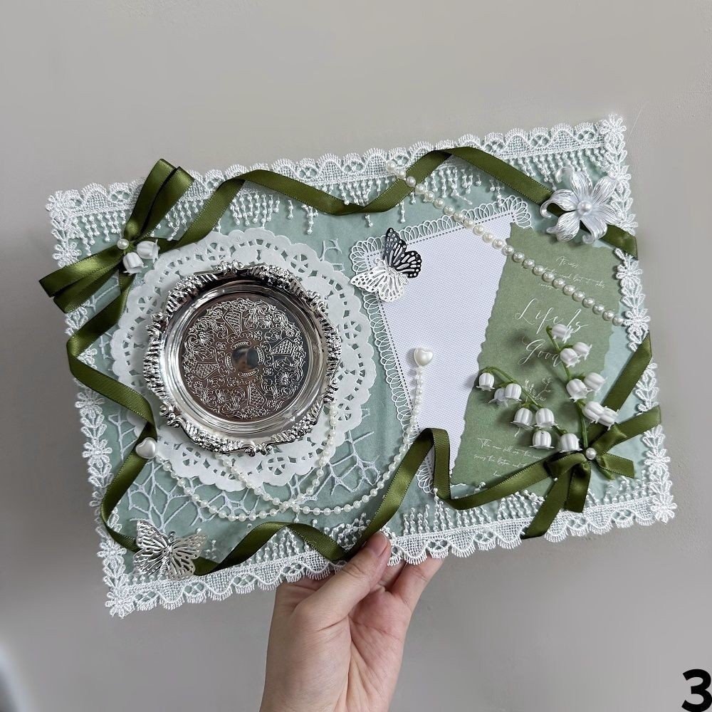 Full Set Material DIY Ribbon ถุงคล้องคอยอดนิยม Green Series สำหรับซั머เฟรช