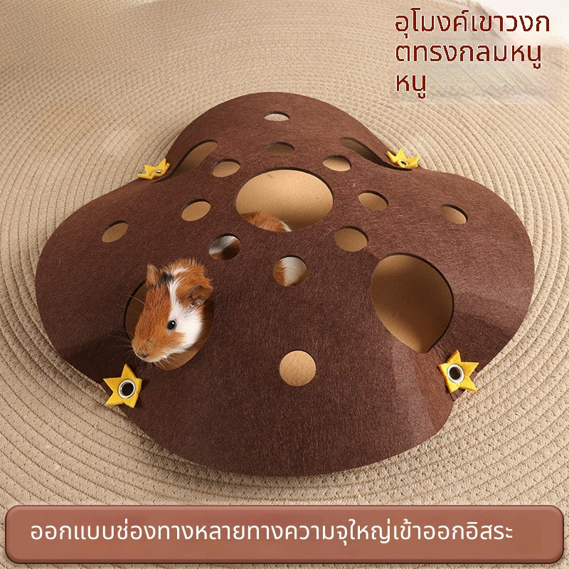 ของเล่นหนูแฮมสเตอร์ กระรอก อุโมงค์เขาวงกต หลุมซ่อนตัว พร้อมบ้านภูมิทัศน์ - เล่นได้หลายตัว