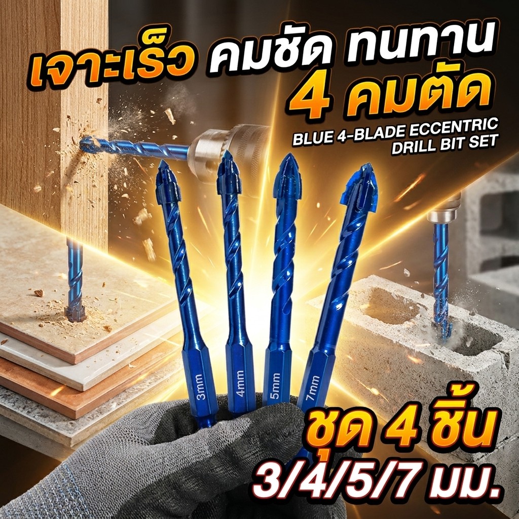 【อัพเกรด】ชุดดอกสว่าน ดอกสว่านเจาะเหล็ก ดอกสว่านคาร์ไบด์ ทนทาน เจาะได้ทุกอย่าง ขนาด 3-7 มม.