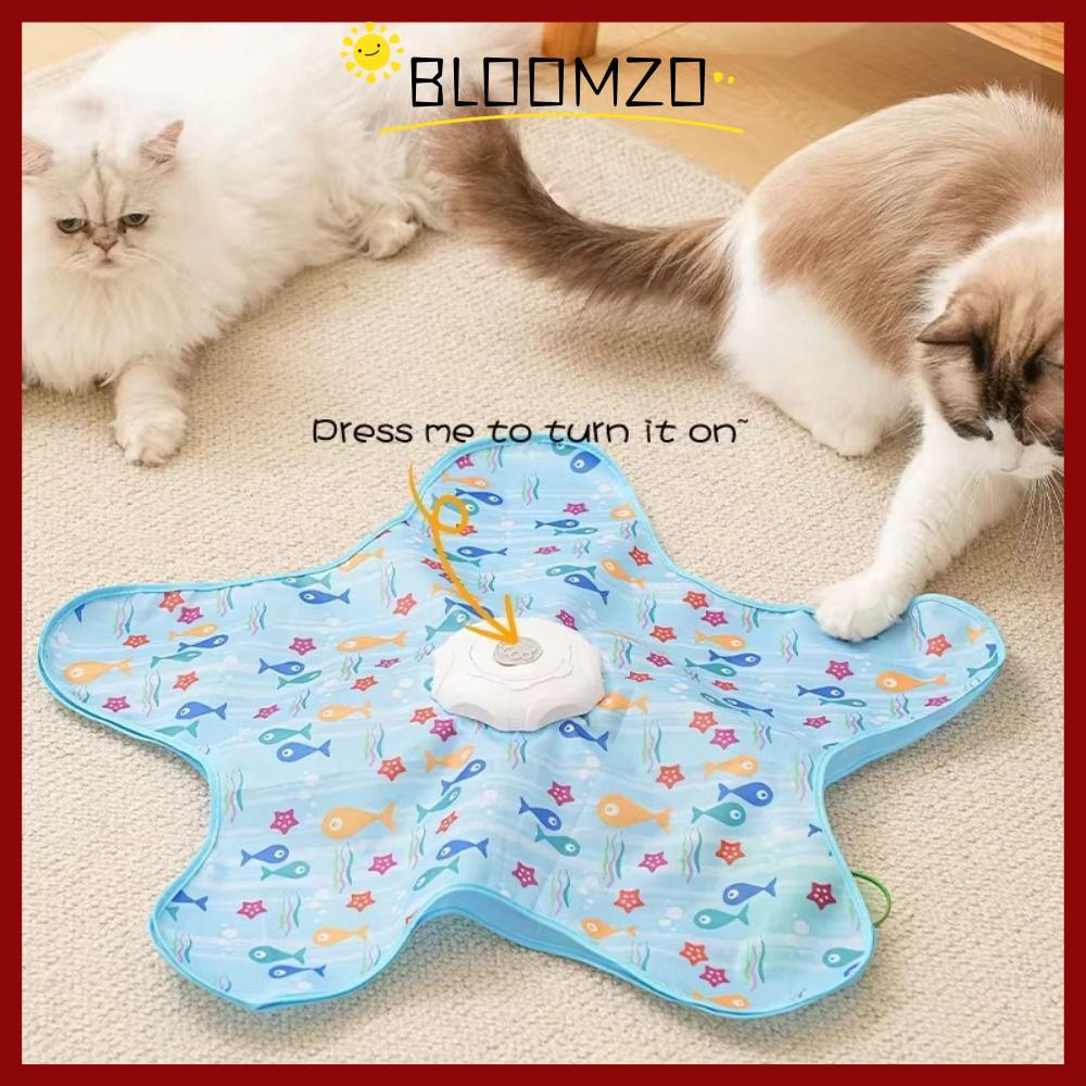 in stockBLOOMZO ของเล่นแมวแบบโต้ตอบพร้อมเมาส์ Squeaky Interactive Hide and Seek Cat Toy Cover, Bite Resistance Starfish บรรเทาความเบื่อหน่าย Pet Play Cover