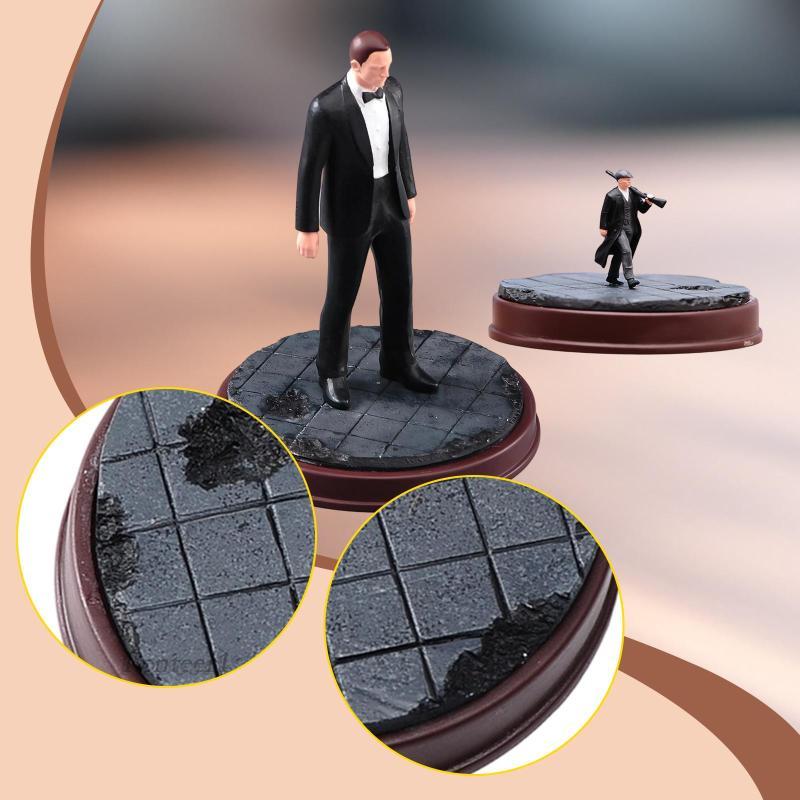 [Fenteer1] 1/64 Scale Ruined Round Base, Figure Stand, 1:64 Diorama Base 1:64 Scale Model Holder for