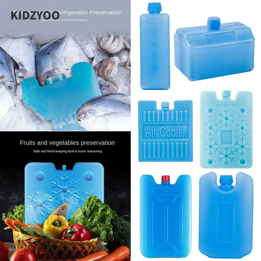 KIDZYOO 1/2/3 ชิ้นกล่องน้ําแข็ง, PE Keep Fresh Ice Crystal Box, Refrigeration กล่องเก็บความเย็นปิคนิคแบบใช้ซ้ําได้