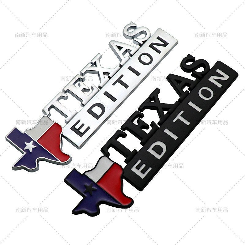 Off-Road TEXAS โลโก้รถโลหะ TEXAS EDITION สติกเกอร์รถดัดแปลง Displacement โลโก้ LL4Q