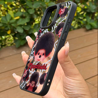 เคสโทรศัพท์ลายมอนชิชิสุดน่ารัก ใช้ได้กับ iPhone 13Pro/11/12ProMax/14/15/16Plus ดีไซน์แม่เหล็กคุณภาพสูงช่วยปกป้องเลนส์