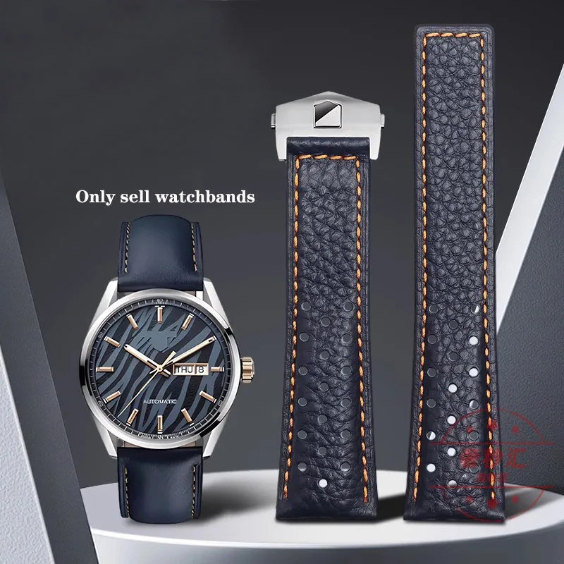 Genuine Leather Watchband For TAG Heuer Monaco Belt CAW211M 211P CAW211R 211T breathable 22mm Men Fo