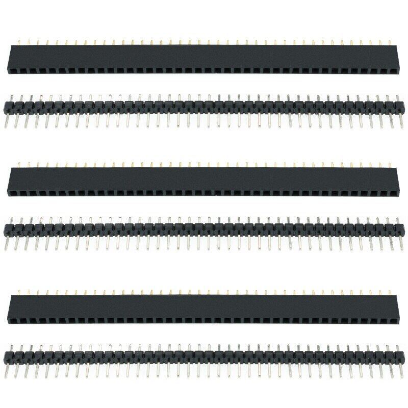 10 ชิ้น 1x40Pin 2.54 มิลลิเมตรเดี่ยวแถวหญิง + 10 ชิ้น 1x40 ชาย Pin Header connector