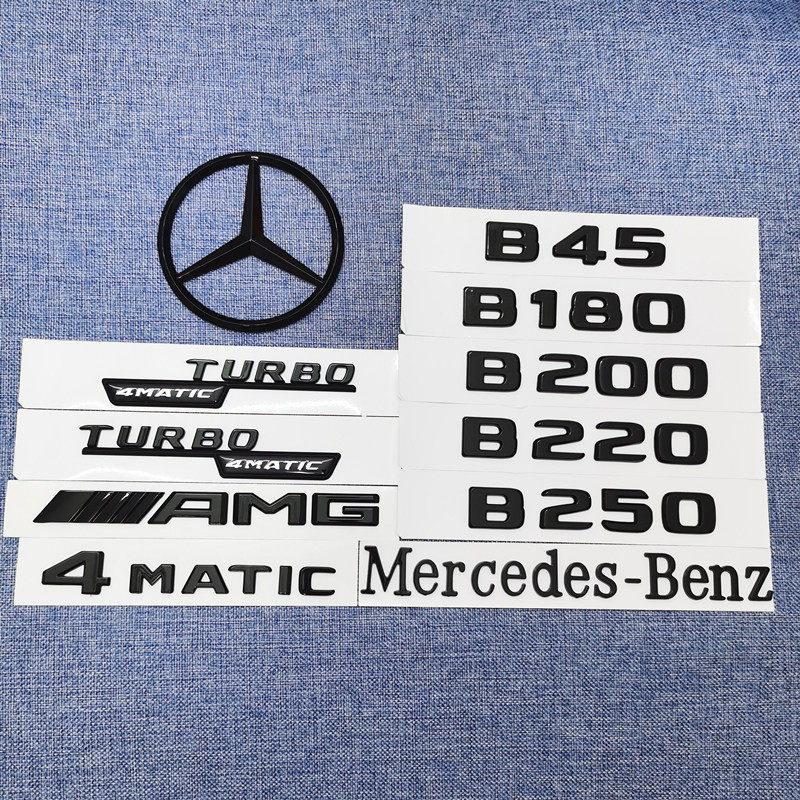 Ben B180 B200 B220 B260 Modified Bright Black Tail Mark Digital Car Mark Trunk Mark